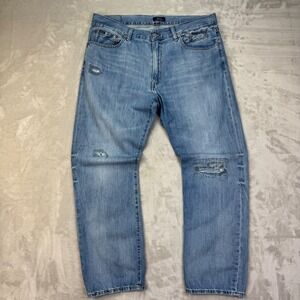 Polo Ralph Lauren Patchwork Jeans Mens 36x32 Relaxed Fit Y2K Distressed Denim